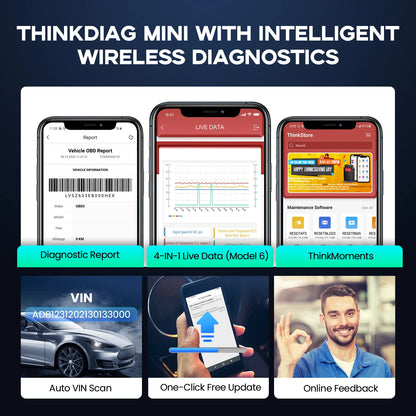 THINKCAR Thinkdiag MINI OBD2 scanner full system bluetooth  Automotive diagnostic tool OBD code reader scan Lifetime Free Update