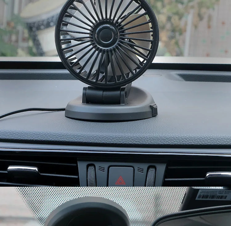 USB Interface Dual Fans Mini Small Cooler Big Strong Wind DC 5V 12V 24V For Car Desk Truck Ventilateur Technology Cool Gadgets