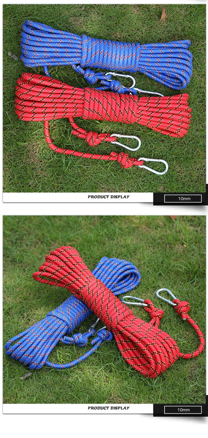 10m20m Outdoor Rescue Rope Mountaineering Safety Rope Mountaineering Safety Escape Auxiliary Rope Wild Hiking Survival Equipment