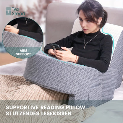 1 Pc Soft Reading Pillow, Arm Rest Lap Desk Pillow for Gaming,Working, Sitting in Floor Sofa,with Removable and Washable Cover