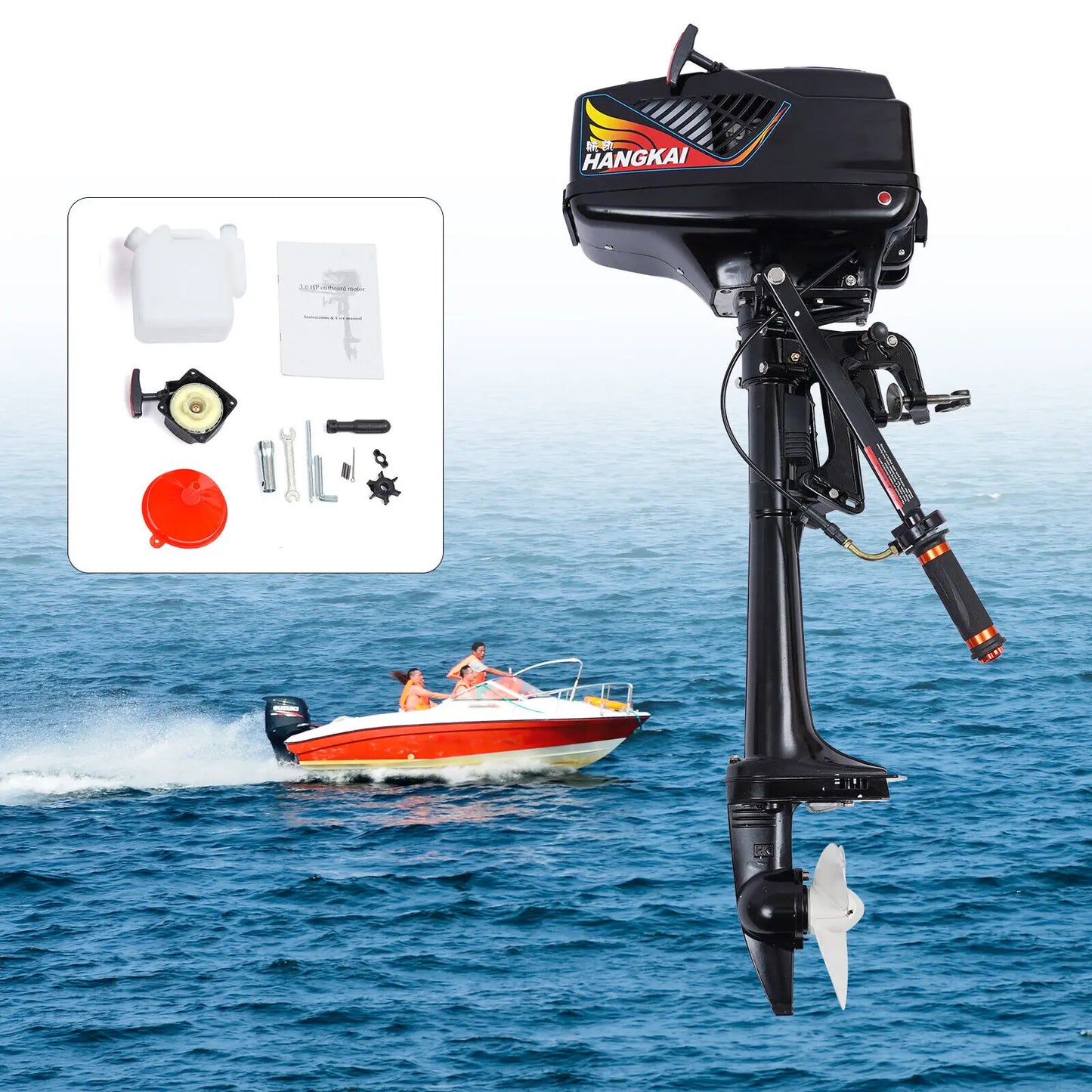 3.6HP 2 Stroke Heavy Duty Outboard Motor