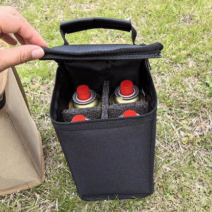 Camping Gas Tanks Storage Bag Portable Fuel Cylinder Protective Case Camp Light Carrying Bag Anti-Collision for Outdoor Cooking