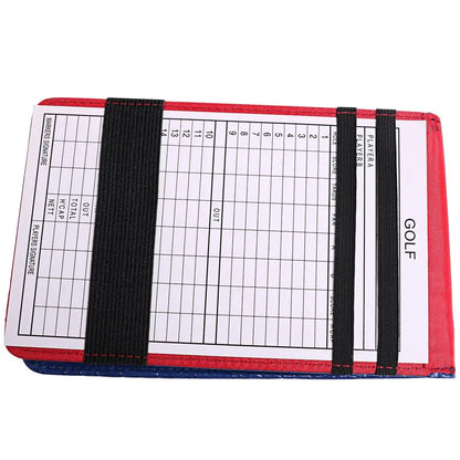 Golf Scorecard Book PU Leather Golf Notebook With 2 Scorecards Golf Log Book Golf Notebook Scorecard Holder Golf Gadget For Men