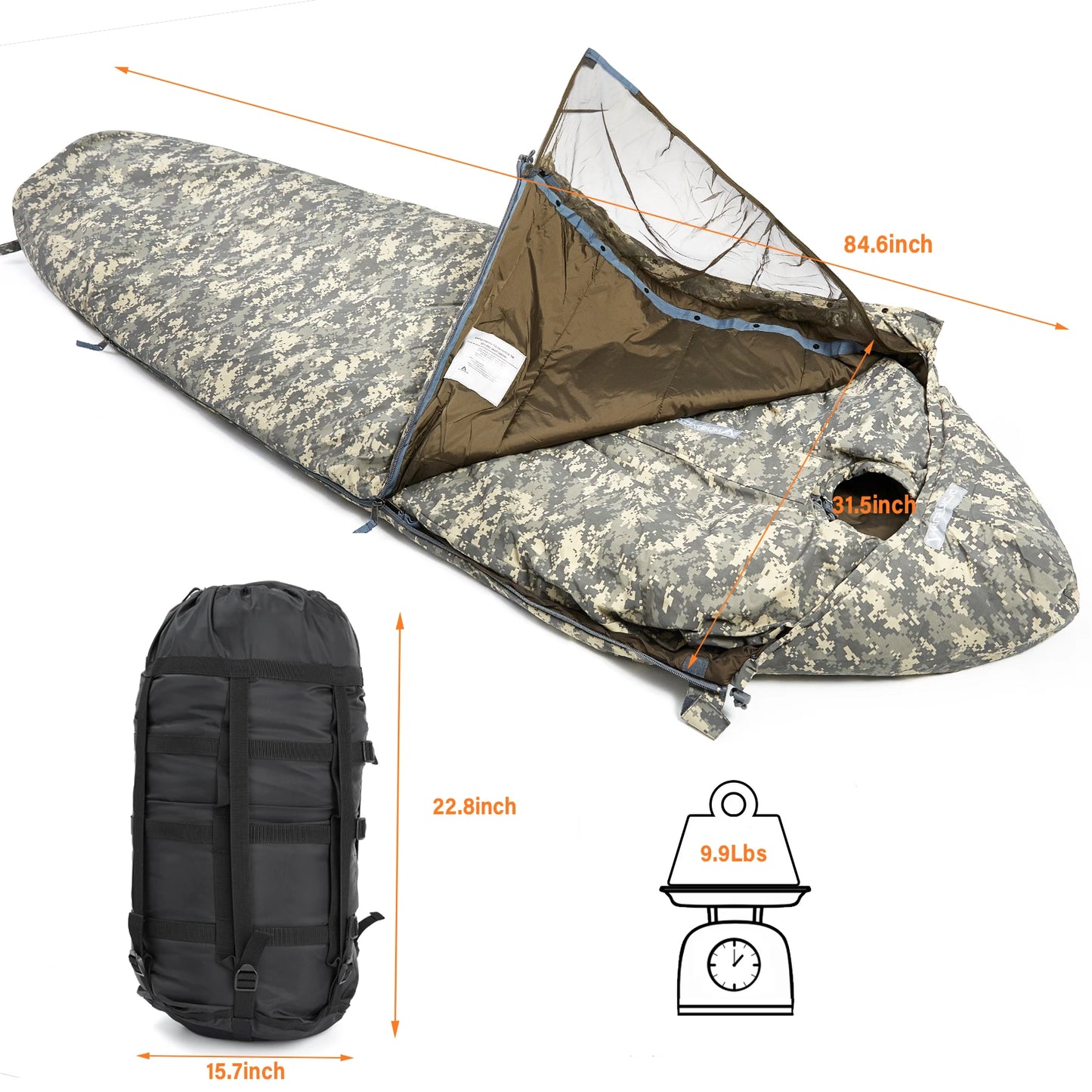 MT Military Modular Infantry Tactical Mummy Sleeping Bags, Army Force Defence 4 & Tropen Sleeping System 2.0 Camouflage/Multicam