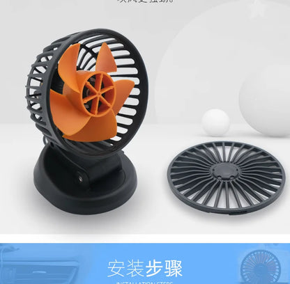 USB Interface Dual Fans Mini Small Cooler Big Strong Wind DC 5V 12V 24V For Car Desk Truck Ventilateur Technology Cool Gadgets