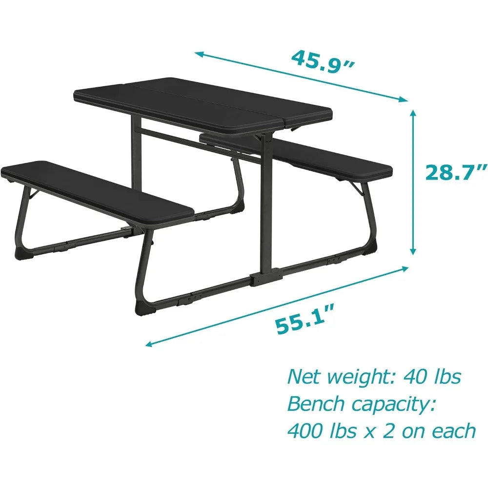 Folding Picnic Table with Benches