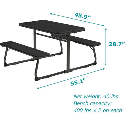 Folding Picnic Table with Benches