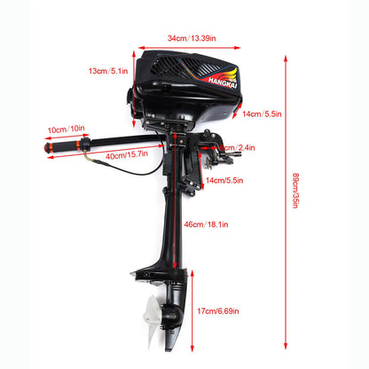 3.6HP 2 Stroke Heavy Duty Outboard Motor