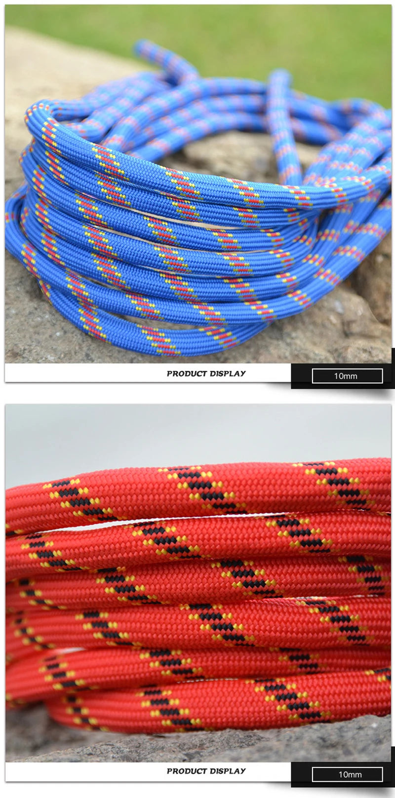 10m20m Outdoor Rescue Rope Mountaineering Safety Rope Mountaineering Safety Escape Auxiliary Rope Wild Hiking Survival Equipment