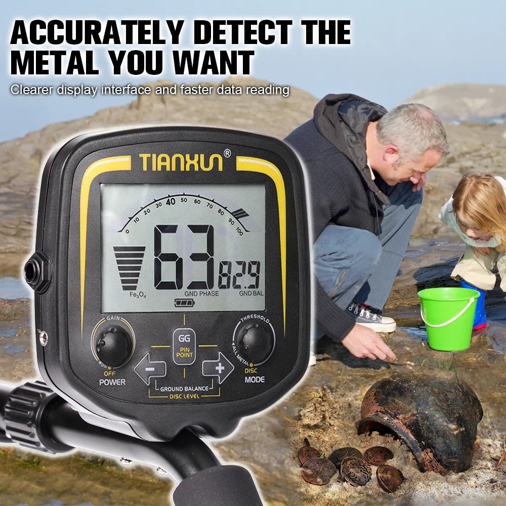 TX-850 Metal Detector Underground Professional Depth 2.5m Scanner Search Finder Gold Detector Treasure Hunter Pinpointer 11inch