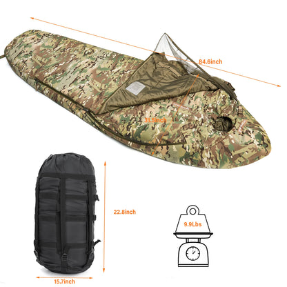 MT Military Modular Infantry Tactical Mummy Sleeping Bags, Army Force Defence 4 & Tropen Sleeping System 2.0 Camouflage/Multicam