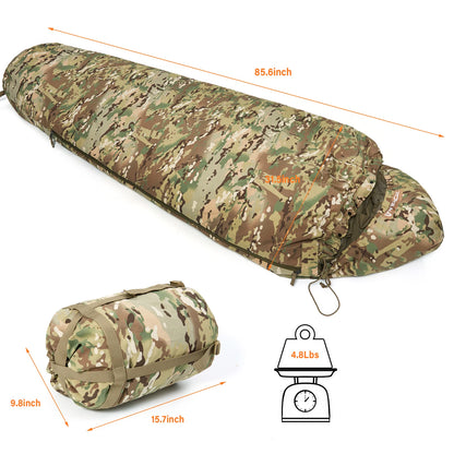 MT Military Modular Infantry Tactical Mummy Sleeping Bags, Army Force Defence 4 & Tropen Sleeping System 2.0 Camouflage/Multicam