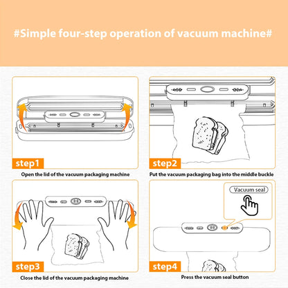 saengQ Vacuum Sealer Packaging Machine Food Vacuum Sealer With Free 10pcs Vacuum bags Household Vacuum Food Sealing