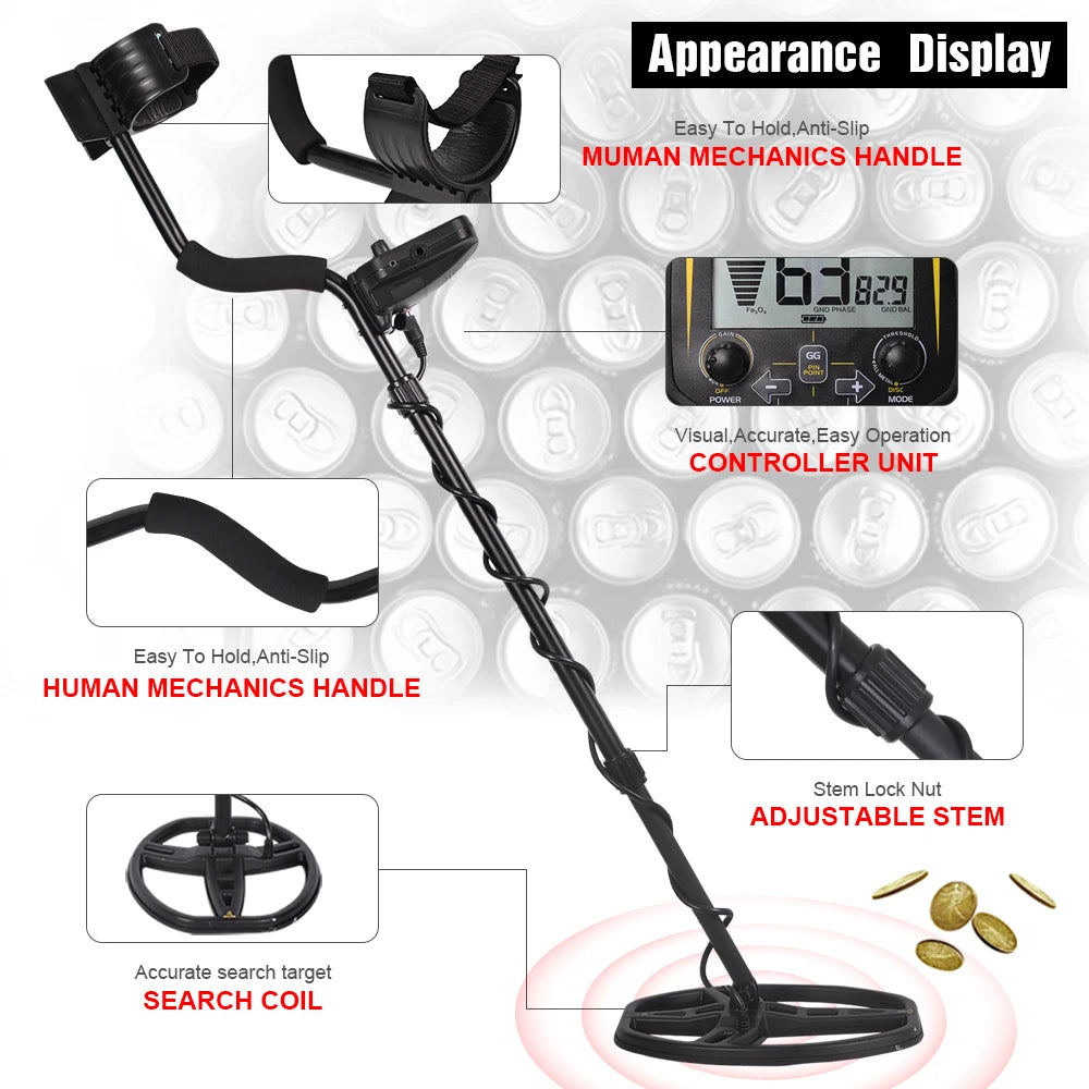 TX-850 Metal Detector Underground Professional Depth 2.5m Scanner Search Finder Gold Detector Treasure Hunter Pinpointer 11inch