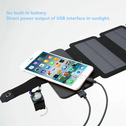 Outdoor Multifunctional Portable Solar Charging Panel Foldable 5V 1A USB Output Device Camping Tool High Power Output