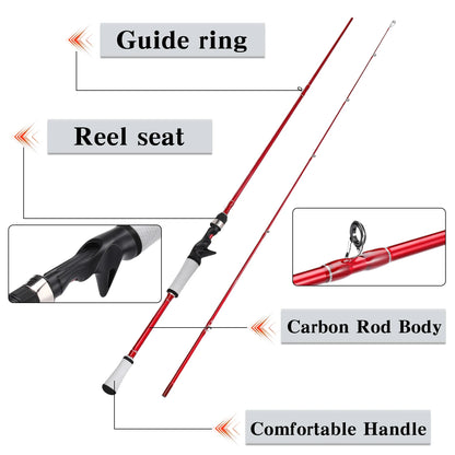 2 Sections 1.8m lure Fishing Rod