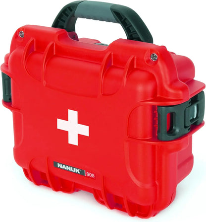 908 Waterproof First Aid Prepper Survival Gear Dust and Impact Resistant Case - Empty - Red (908-FSA9)