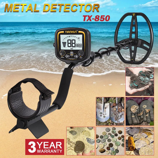 TX-850 Metal Detector Underground Professional Depth 2.5m Scanner Search Finder Gold Detector Treasure Hunter Pinpointer 11inch