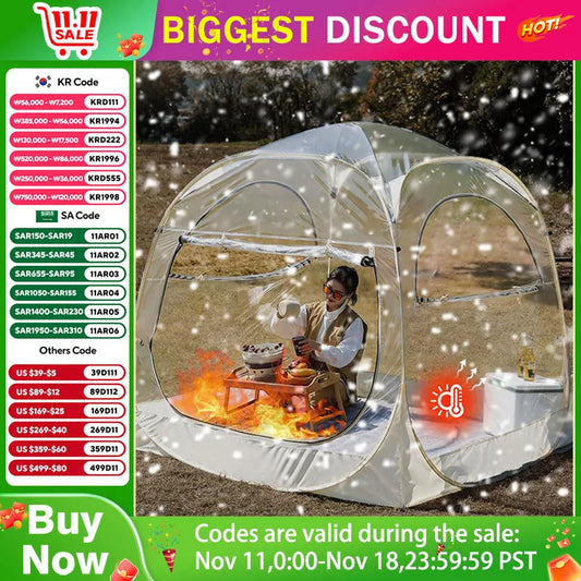 Transparent Tent Star Tent Outdoor Bubble House Camp Winter Warm Sun Room Restaurant Outdoor Camping Weatherproof Tent Supplies