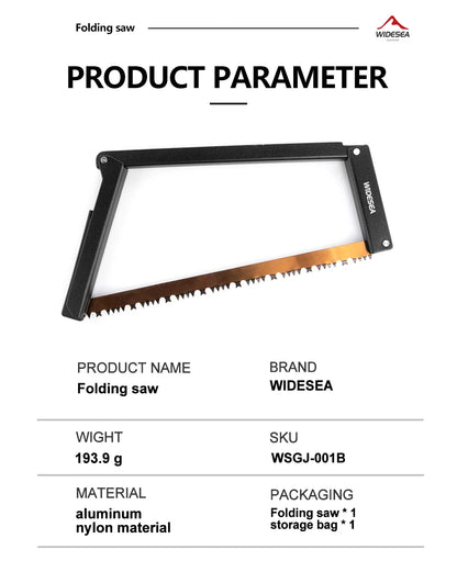 Outdoor Folding Saw Camping Portable 32cm Manganese Hacksaw Blade With Storage Foldable Logging Outdoor Tools For Wood Branches