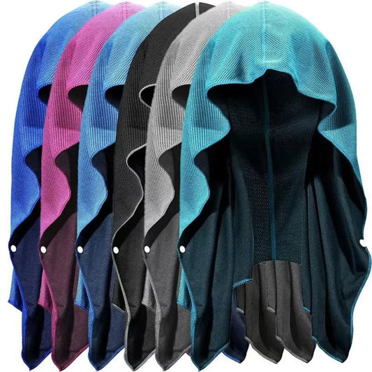 U-shaped Hoodie Cooling Towel Beach Quick Drying Towel Microfiber Sun Protection for Gym Travel Camping Swimming Yoga