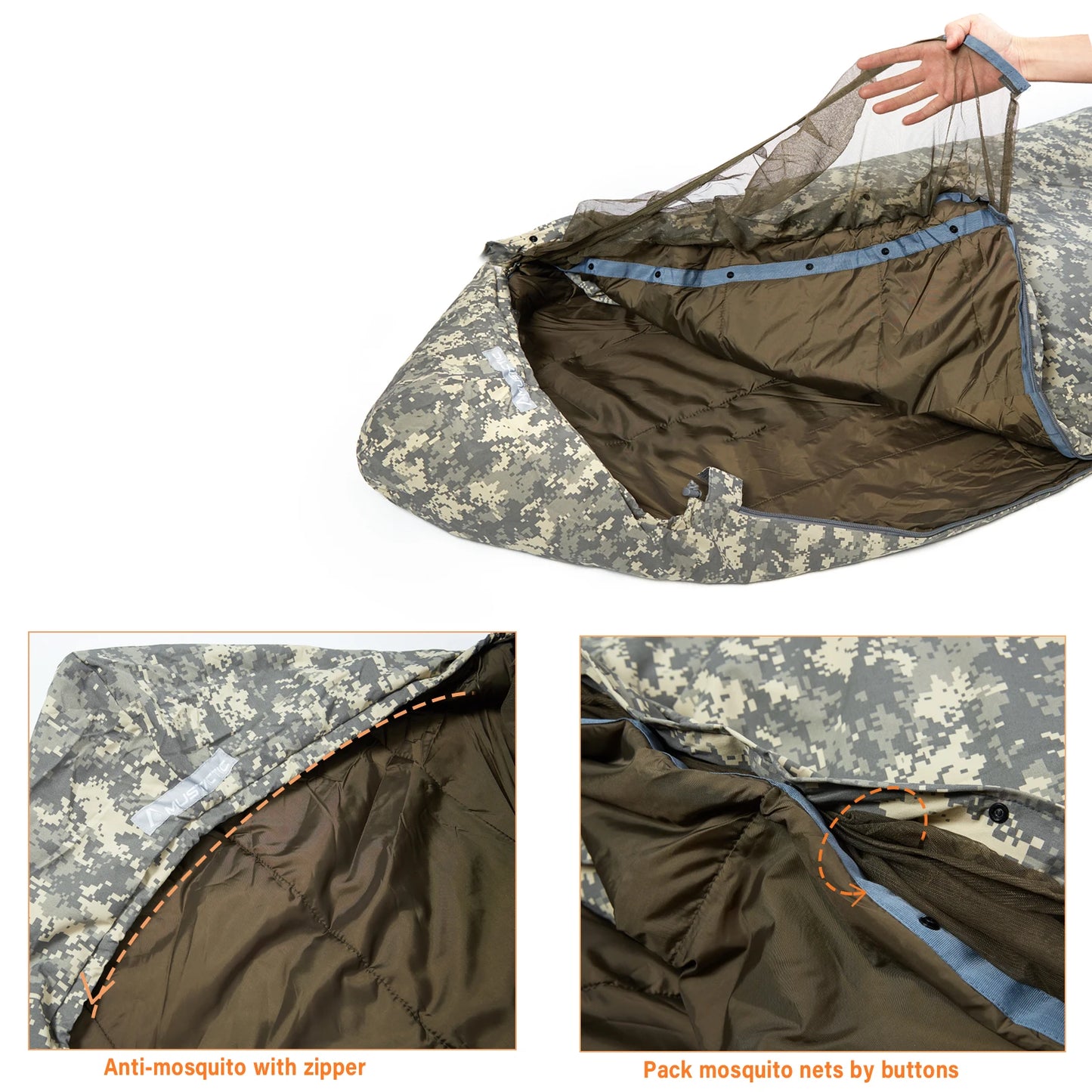 MT Military Modular Infantry Tactical Mummy Sleeping Bags, Army Force Defence 4 & Tropen Sleeping System 2.0 Camouflage/Multicam