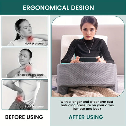 1 Pc Soft Reading Pillow, Arm Rest Lap Desk Pillow for Gaming,Working, Sitting in Floor Sofa,with Removable and Washable Cover