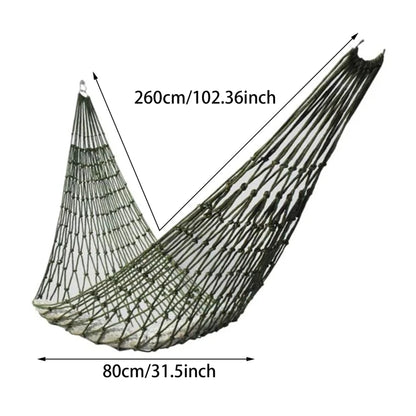 2024 Outdoor Hammock With Hammock Straps Nylon Rope Meshy Hangmat Camping Survival Travel Sleeping Net Bed Outdoor Tool Supplies