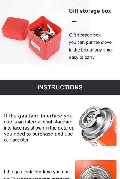 Camping Gas Stove Portable Folding Outdoor Backpacking Stove Tourist Equipment For Cooking Hiking Picnic 3500W