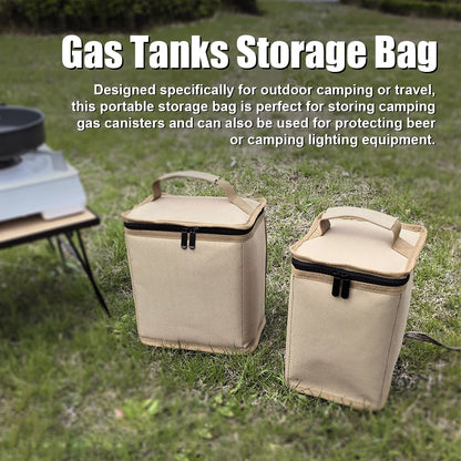 Camping Gas Tanks Storage Bag Portable Fuel Cylinder Protective Case Camp Light Carrying Bag Anti-Collision for Outdoor Cooking