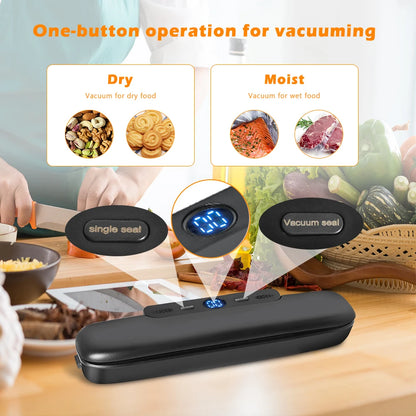 saengQ Vacuum Sealer Packaging Machine Food Vacuum Sealer With Free 10pcs Vacuum bags Household Vacuum Food Sealing