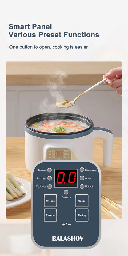 1.7L Electric Rice Cooker 1-2 People Household Non-stick Pan Single/Double Layer Hot Pot Cooking pot Electric Rice Cooker US110V