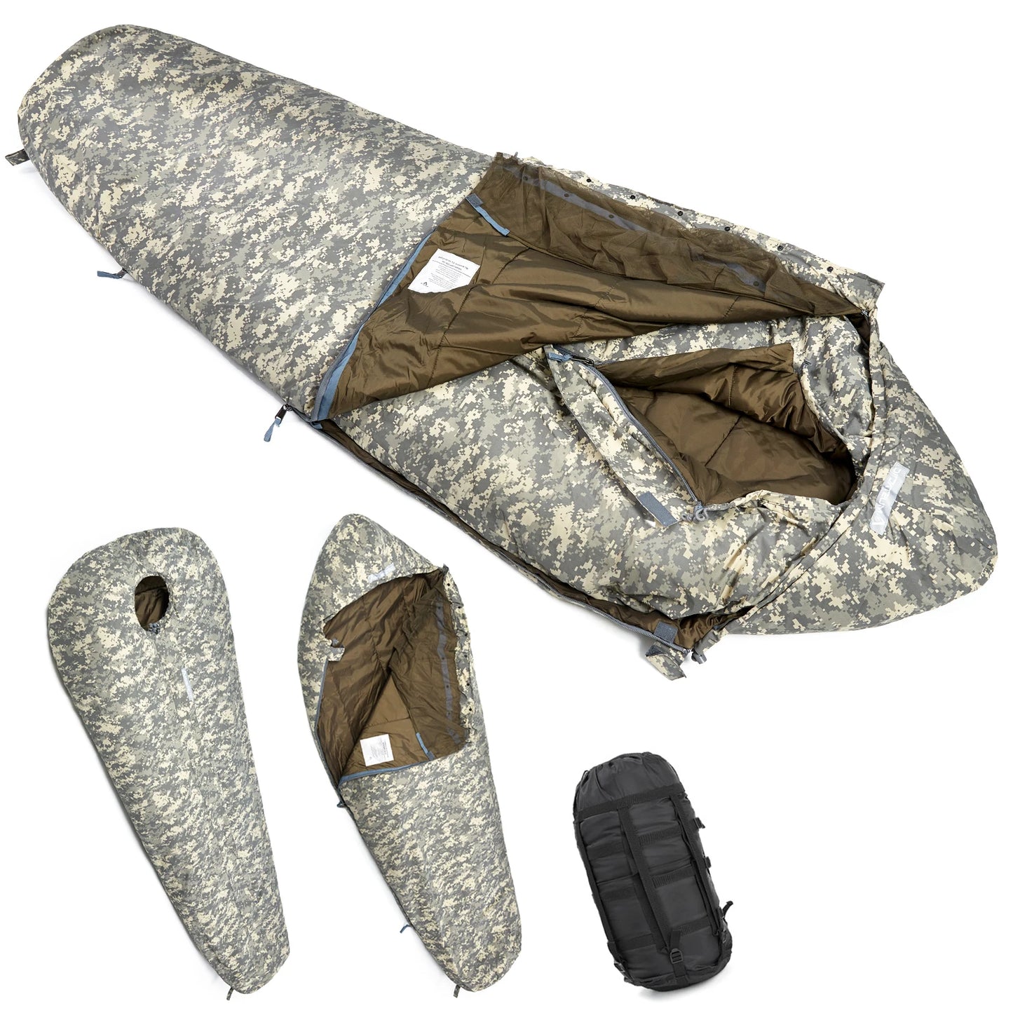 MT Military Modular Infantry Tactical Mummy Sleeping Bags, Army Force Defence 4 & Tropen Sleeping System 2.0 Camouflage/Multicam