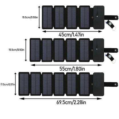 Outdoor Multifunctional Portable Solar Charging Panel Foldable 5V 1A USB Output Device Camping Tool High Power Output